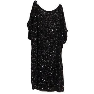 Aidan Mattox Black Sequin Dress, Size 2 (RETAIL TAGS ATTACHED)